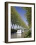 Barges on the Canal Du Midi, UNESCO World Heritage Site, in Spring, Languedoc-Roussillon, France, E-David Clapp-Framed Photographic Print