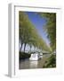 Barges on the Canal Du Midi, UNESCO World Heritage Site, in Spring, Languedoc-Roussillon, France, E-David Clapp-Framed Photographic Print