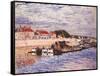 Barges on the Loing at Saint-Mammès, 1885-Alfred Sisley-Framed Stretched Canvas