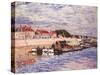 Barges on the Loing at Saint-Mammès, 1885-Alfred Sisley-Stretched Canvas
