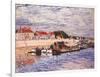 Barges on the Loing at Saint-Mammès, 1885-Alfred Sisley-Framed Giclee Print