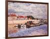 Barges on the Loing at Saint-Mammès, 1885-Alfred Sisley-Framed Giclee Print