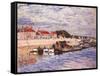 Barges on the Loing at Saint-Mammès, 1885-Alfred Sisley-Framed Stretched Canvas