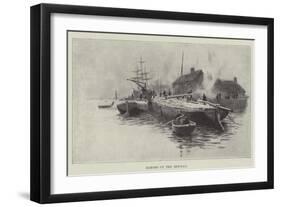 Barges on the Medway-null-Framed Premium Giclee Print