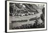 Barges on the Mekong River, Cambodia-null-Framed Stretched Canvas