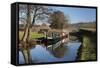 Barges on the Monmouthshire and Brecon Canal-Stuart Black-Framed Stretched Canvas