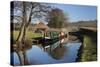 Barges on the Monmouthshire and Brecon Canal-Stuart Black-Stretched Canvas