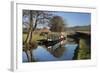 Barges on the Monmouthshire and Brecon Canal-Stuart Black-Framed Photographic Print