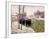 Barges on the Seine, 1894-Ernest Lawson-Framed Premium Giclee Print