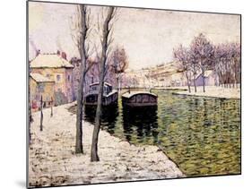 Barges on the Seine, 1894-Ernest Lawson-Mounted Giclee Print