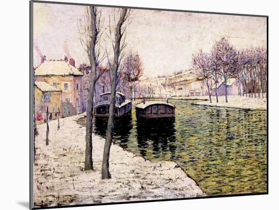 Barges on the Seine, 1894-Ernest Lawson-Mounted Giclee Print