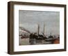 Barges on the Seine at Bercy-Jean-Baptiste-Armand Guillaumin-Framed Giclee Print