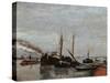 Barges on the Seine at Bercy-Jean-Baptiste-Armand Guillaumin-Stretched Canvas