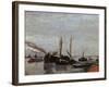 Barges on the Seine at Bercy-Jean-Baptiste-Armand Guillaumin-Framed Giclee Print