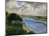 Barges on the Seine River, circa 1869-Pierre-Auguste Renoir-Mounted Giclee Print