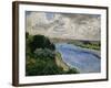 Barges on the Seine River, circa 1869-Pierre-Auguste Renoir-Framed Giclee Print