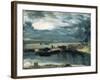 Barges on the Stour, with Dedham Church in the Distance, 1811-John Constable-Framed Giclee Print