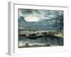 Barges on the Stour, with Dedham Church in the Distance, 1811-John Constable-Framed Giclee Print