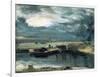 Barges on the Stour, with Dedham Church in the Distance, 1811-John Constable-Framed Giclee Print