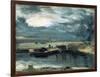 Barges on the Stour, with Dedham Church in the Distance, 1811-John Constable-Framed Giclee Print