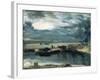 Barges on the Stour, with Dedham Church in the Distance, 1811-John Constable-Framed Premium Giclee Print