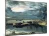 Barges on the Stour, with Dedham Church in the Distance, 1811-John Constable-Mounted Premium Giclee Print