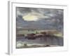 Barges on the Stour with Dedham Church in the Distance, 1811-John Constable-Framed Giclee Print