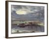 Barges on the Stour with Dedham Church in the Distance, 1811-John Constable-Framed Giclee Print