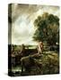 Barges Passing a Lock on the Stour-John Constable-Stretched Canvas