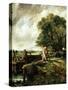 Barges Passing a Lock on the Stour-John Constable-Stretched Canvas