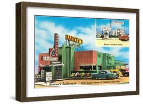 Baricev's Restaurant, Gulf Coast, Roadside Retro-null-Framed Art Print