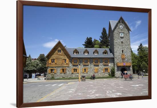 Bariloche Alpine style Centro Civico building, Bariloche, Nahuel Huapi National Park, The Lake Dist-Stuart Black-Framed Photographic Print
