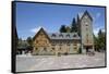 Bariloche Alpine style Centro Civico building, Bariloche, Nahuel Huapi National Park, The Lake Dist-Stuart Black-Framed Stretched Canvas