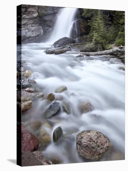 Baring Creek Falls, Glacier National Park, Montana, United States of America, North America-James Hager-Stretched Canvas