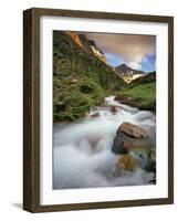 Baring Creek with Going to the Sun Mountain in Glacier National Park, Montana, USA-Chuck Haney-Framed Photographic Print