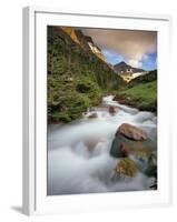 Baring Creek with Going to the Sun Mountain in Glacier National Park, Montana, USA-Chuck Haney-Framed Photographic Print