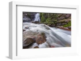 Baring Falls in Glacier National Park, Montana, USA-Chuck Haney-Framed Photographic Print