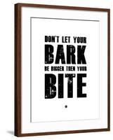 Bark and Bite White-NaxArt-Framed Art Print