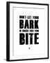 Bark and Bite White-NaxArt-Framed Art Print