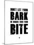 Bark and Bite White-NaxArt-Mounted Art Print