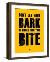 Bark and Bite Yellow-NaxArt-Framed Art Print