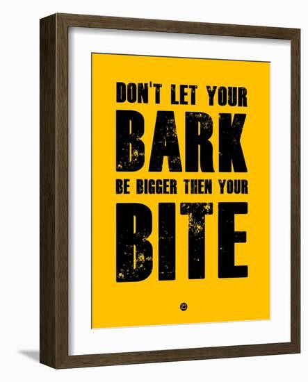 Bark and Bite Yellow-NaxArt-Framed Art Print