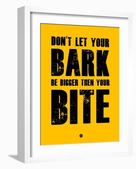 Bark and Bite Yellow-NaxArt-Framed Art Print