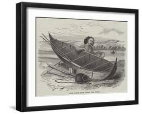 Bark Canoe from Terra Del Fuego-null-Framed Giclee Print