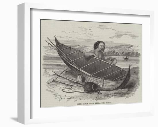 Bark Canoe from Terra Del Fuego-null-Framed Giclee Print