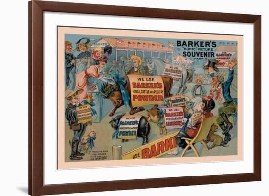 Barker's Horse, Cattle, and Poultry Powder-null-Framed Premium Giclee Print