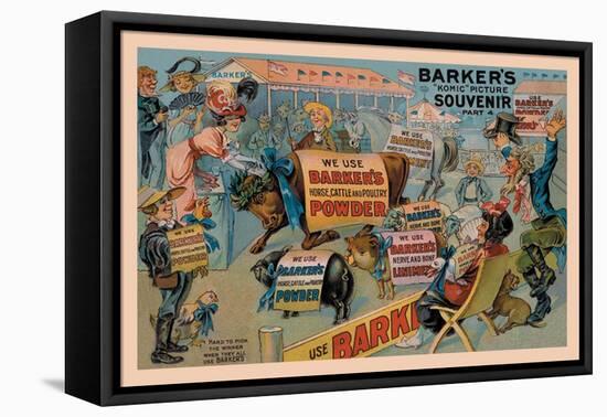 Barker's Horse, Cattle, and Poultry Powder-null-Framed Stretched Canvas