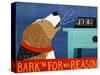 Barkin For No Reason Beagle-Stephen Huneck-Stretched Canvas