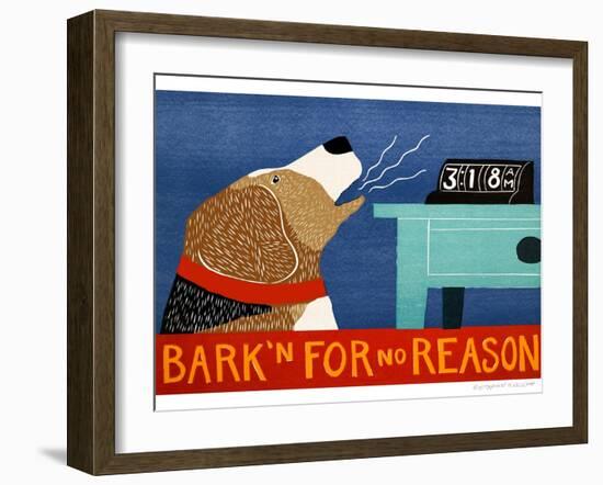 Barkin For No Reason Beagle-Stephen Huneck-Framed Giclee Print