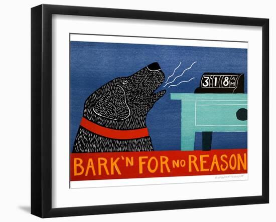 Barkin For No Reason Black-Stephen Huneck-Framed Giclee Print